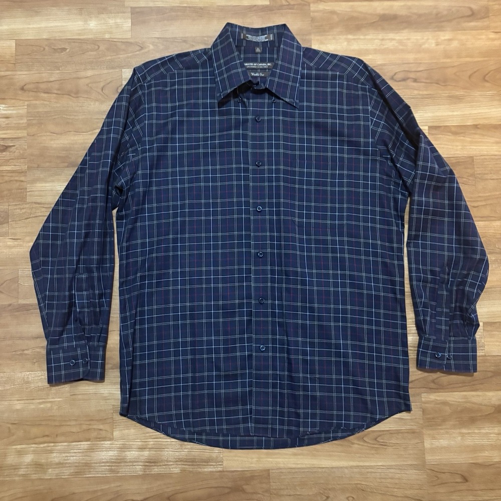 Forsyth of Canada Men's Long Sleeve Large Button Down Dress Shirt